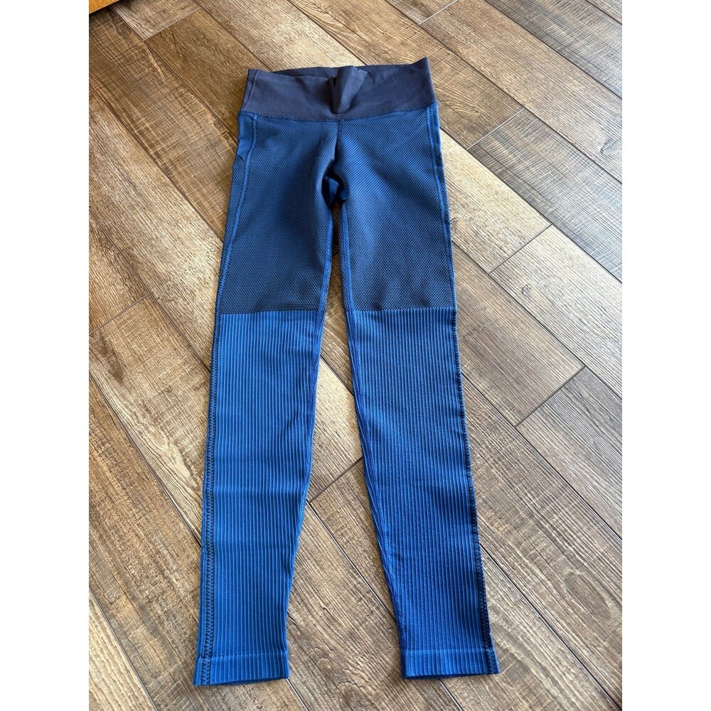 Athleta Flurry Color Block Base Layer Tights Sz. S Peacock